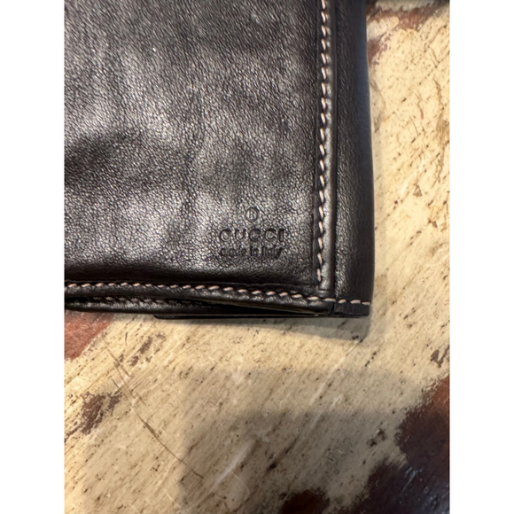GUCCI | Brown GG Canvas and Leather Bi-Fold Long Wallet - Picture 6 of 7